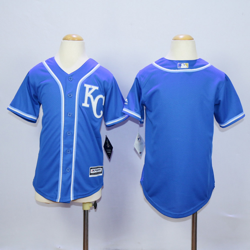 Youth Kansas City Royals Blank Blue MLB Jerseys->->Youth Jersey